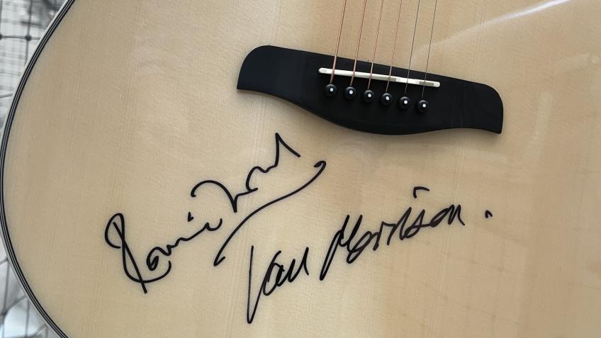 Guitar Signed By Ronnie Wood + Van Morrison!